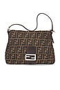 view 1 of 10 Fendi Zucca Mama Forever Baguette Shoulder Bag in Tobacco Brown