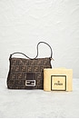 view 10 of 10 Fendi Zucca Mama Forever Baguette Shoulder Bag in Tobacco Brown