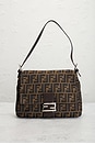 view 2 of 8 Fendi Zucca Mama Forever Baguette Shoulder Bag in Brown