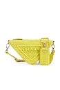 view 1 of 8 Prada Raffia Triangle Shoulder Bag in Yellow