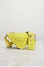 view 2 of 8 Prada Raffia Triangle Shoulder Bag in Yellow