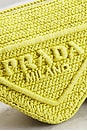 view 7 of 8 Prada Raffia Triangle Shoulder Bag in Yellow