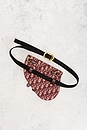 view 3 of 7 Dior Trotter Oblique Saddle Belt Bag in Red