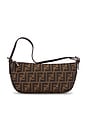 view 1 of 9 Fendi Zucca Pochette Shoulder Bag in Brown