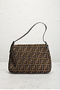 view 3 of 9 Fendi Zucca Mama Baguette Shoulder Bag in Brown