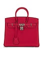 view 1 of 9 Hermes Togo Birkin 25 Handbag in Rouge
