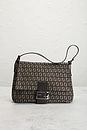 view 2 of 8 Fendi Zucchino Mama Baguette Shoulder Bag in Brown