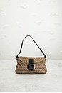 view 2 of 8 Fendi Zucchino Baguette Shoulder Bag in Brown