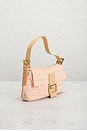 view 4 of 9 Fendi Zucchino Baguette Shoulder Bag in Pink