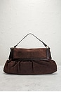 view 3 of 9 Fendi Suede Chef Shoulder Bag in Brown