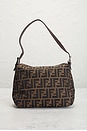 view 3 of 8 Fendi Zucca Mama Baguette Shoulder Bag in Brown