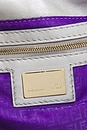 view 5 of 9 Fendi Logo Embossed Baguette Shoulder Bag in Silver