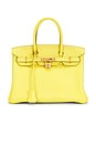 view 1 of 9 SAC À MAIN HERMES in Jaune de Naples