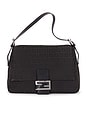 view 1 of 9 Fendi Zucchino Mama Baguette Shoulder Bag in Black