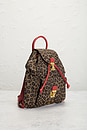 view 4 of 8 Fendi Leopard Backpack in Brown