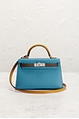 view 2 of 7 Hermes Epsom Kelly 20 Handbag in Bleu Jean, Sesame, & Ecorce