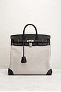 view 2 of 8 Hermes Toile & Evercolor Haut A Courroies Birkin 40 Handbag in Noir