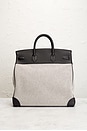 view 3 of 8 Hermes Toile & Evercolor Haut A Courroies Birkin 40 Handbag in Noir