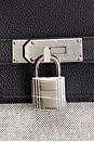 view 5 of 8 Hermes Toile & Evercolor Haut A Courroies Birkin 40 Handbag in Noir