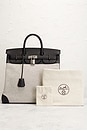 view 8 of 8 Hermes Toile & Evercolor Haut A Courroies Birkin 40 Handbag in Noir