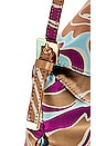 view 9 of 10 Fendi Satin Psychedelic Print Baguette Shoulder Bag in Multicolor