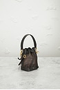 view 4 of 8 Fendi Mesh F Is Fendi Ff 1964 Mini Mon Tresor Bucket Bag in Marrone, Black, & Ebano