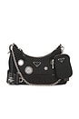 view 1 of 8 Prada Sequin Polka Dot Re-Edition 2005 Re-Nylon Shoulder Bag in Black