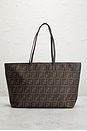 view 4 of 8 Fendi Zucca Roll Tote Bag in Brown