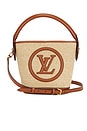 view 1 of 8 Louis Vuitton Raffia Petite Bucket NM Bag in Brown