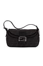 view 1 of 7 Fendi Zucca Baguette Shoulder Bag in Black