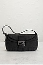 view 2 of 7 Fendi Zucca Baguette Shoulder Bag in Black