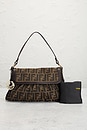view 10 of 9 Fendi Zucca Chef Shoulder Bag in Brown