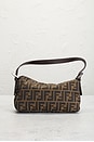 view 4 of 8 Fendi Zucca Baguette Shoulder Bag in Brown