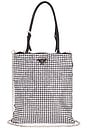 view 1 of 7 Prada Crystal Embellished Satin Tote Bag in Silver