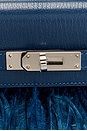 view 7 of 8 Hermes Chevre Kelly Elan Shoulder Bag in Bleu Saphir