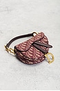 view 5 of 7 Dior Oblique Mini Saddle Bag in Red