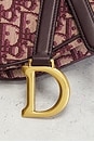 view 7 of 7 Dior Oblique Mini Saddle Bag in Red