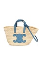 view 1 of 8 Celine Raffia Teen Classic Panier Basket Tote Bag in Beige