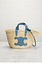 view 2 of 8 Celine Raffia Teen Classic Panier Basket Tote Bag in Beige