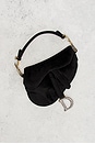 view 2 of 7 Dior Velvet Mini Saddle Bag in Black
