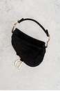 view 4 of 7 Dior Velvet Mini Saddle Bag in Black