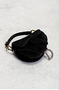 view 5 of 7 Dior Velvet Mini Saddle Bag in Black