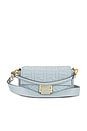 view 1 of 8 Fendi Zucca Embossed Baguette NM Shoulder Bag in Blue