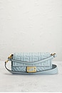 view 2 of 8 Fendi Zucca Embossed Baguette NM Shoulder Bag in Blue
