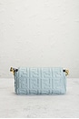view 4 of 8 Fendi Zucca Embossed Baguette NM Shoulder Bag in Blue