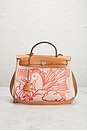 view 2 of 8 Hermes Toile & Leather Pegase Pop Herbag Zip 31 Handbag in Brown, Beige, & Red