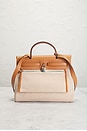 view 4 of 8 Hermes Toile & Leather Pegase Pop Herbag Zip 31 Handbag in Brown, Beige, & Red
