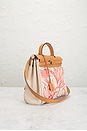 view 5 of 8 Hermes Toile & Leather Pegase Pop Herbag Zip 31 Handbag in Brown, Beige, & Red