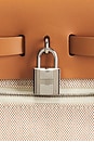 view 8 of 8 Hermes Toile & Leather Pegase Pop Herbag Zip 31 Handbag in Brown, Beige, & Red
