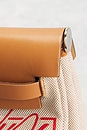 view 9 of 8 Hermes Toile & Leather Pegase Pop Herbag Zip 31 Handbag in Brown, Beige, & Red